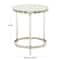 Silver Acrylic Contemporary Accent Table, 19" x 19" x 23"